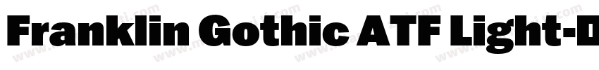 Franklin Gothic ATF Light字体转换